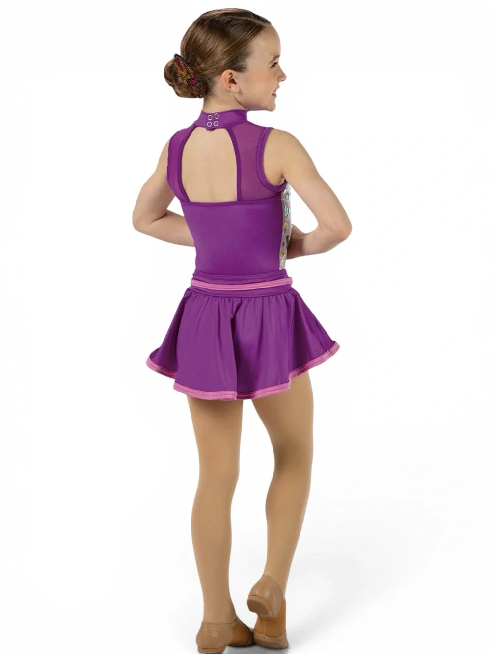 Weissman Jump In The Line Peplum & Fringe 3-In-1 Dance Set & Hair Clip 14411 XSC